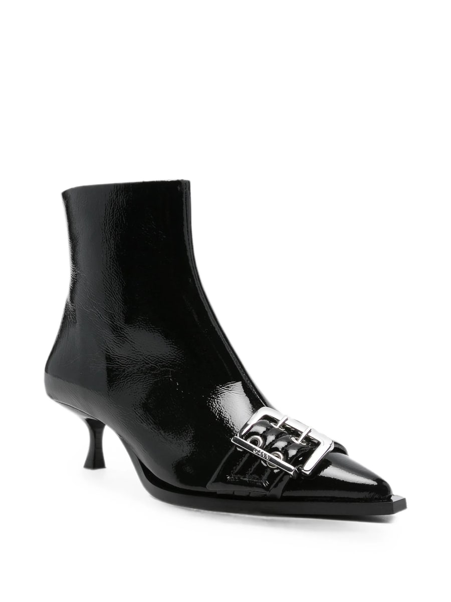 Ganni Ganni Pointed-toe Ankle Boots, view 3