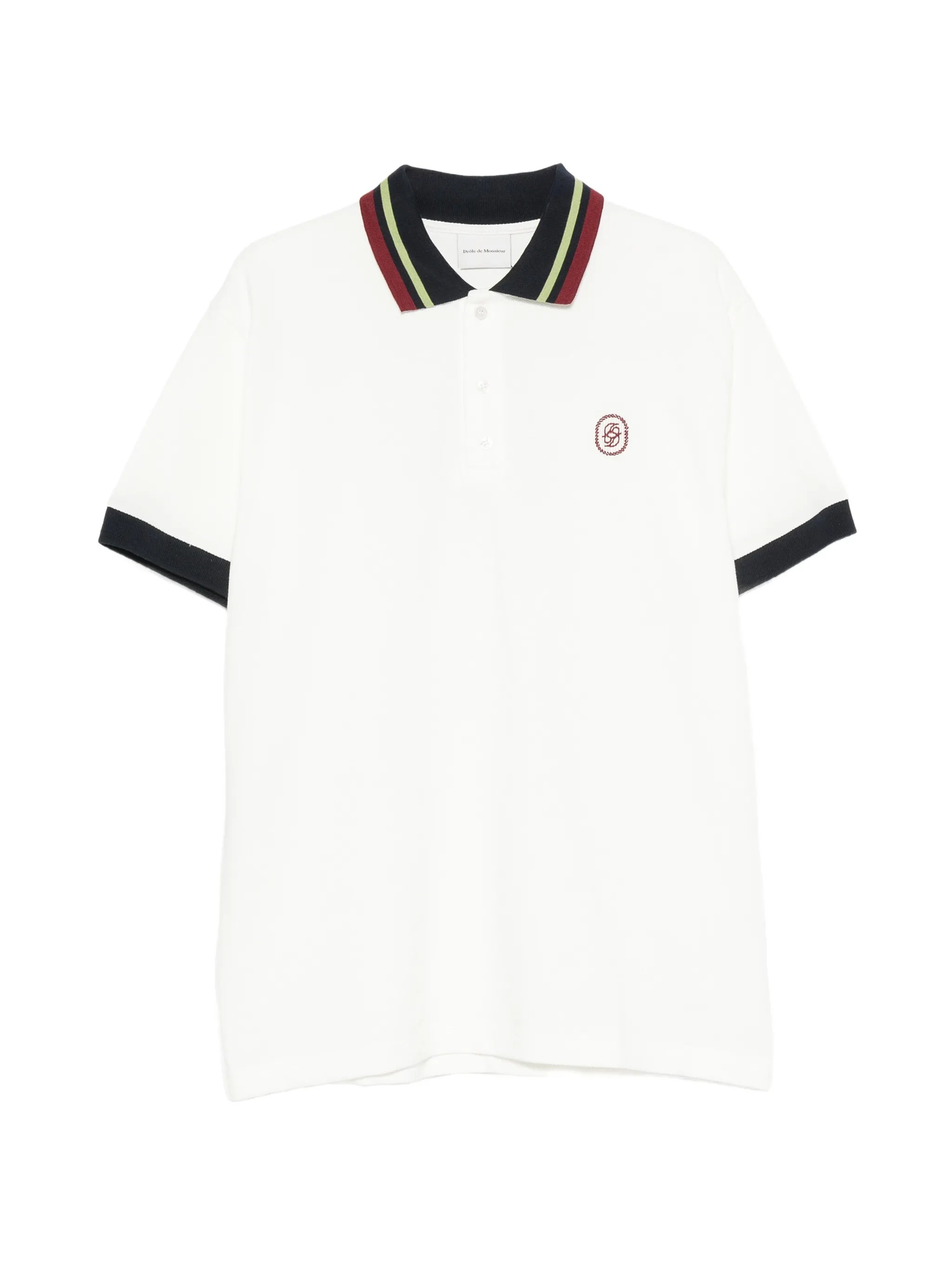 Drole De Monsieur Drole De Monsieur D Mirror Tipped Polo Shirt