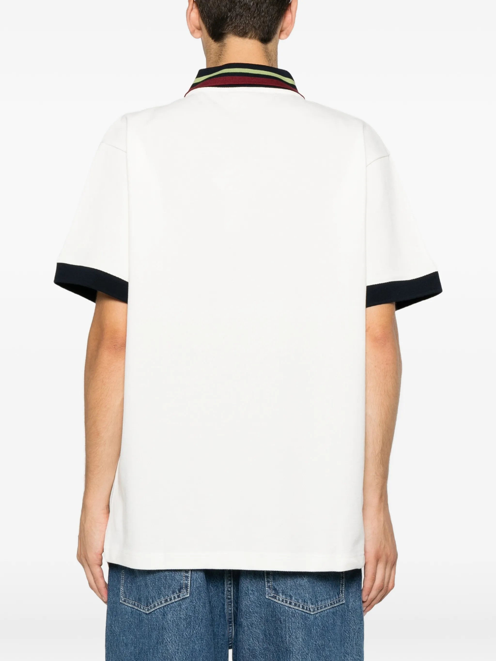 Drole De Monsieur Drole De Monsieur D Mirror Tipped Polo Shirt, view 2