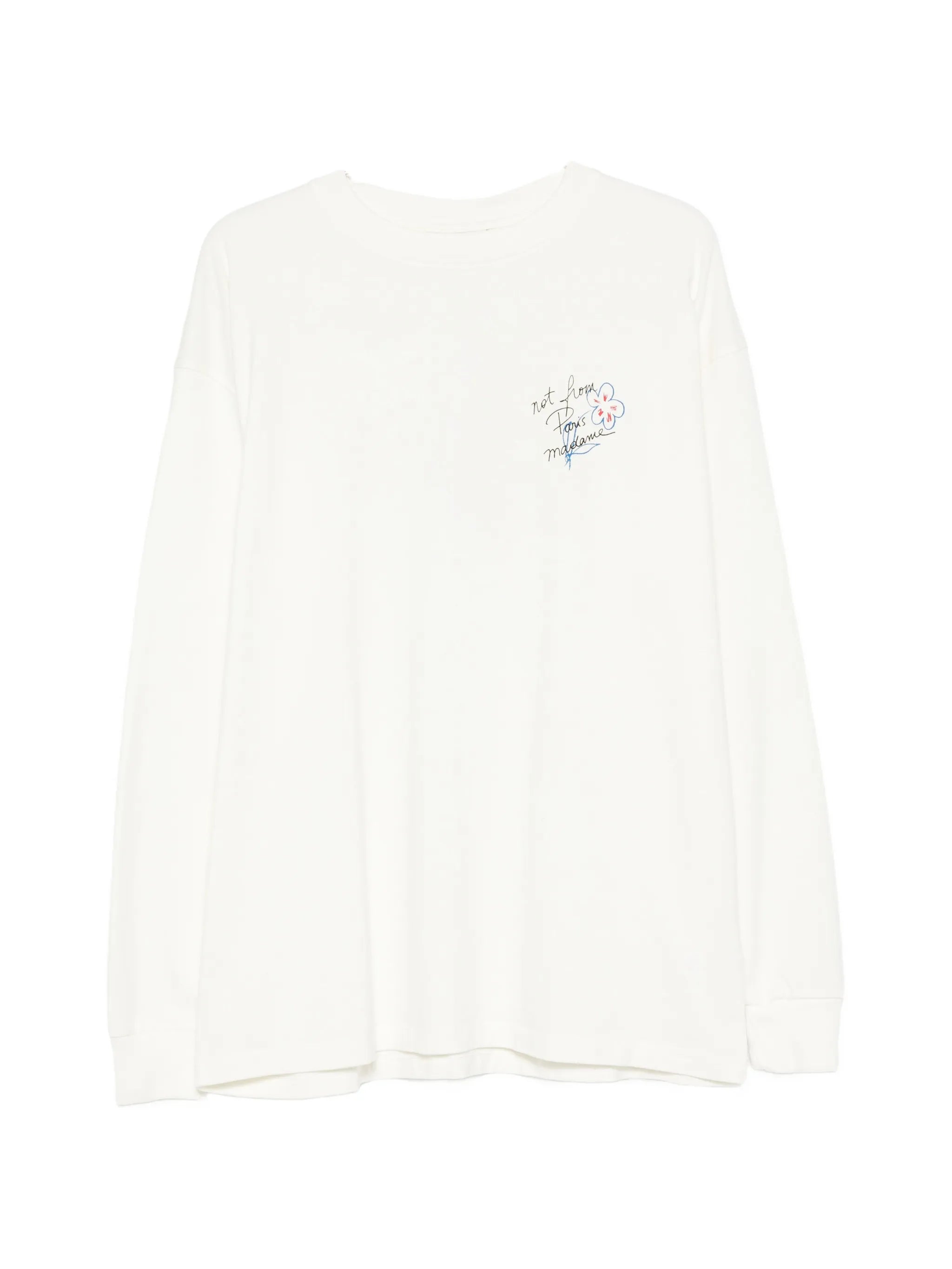 Drole De Monsieur Drole De Monsieur Slogan-print Long-sleeves T-shirt