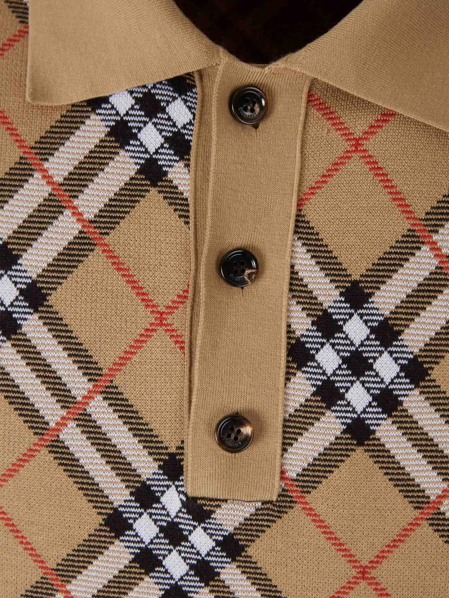 Burberry Burberry Check Cotton-blend Polo Shirt, view 2