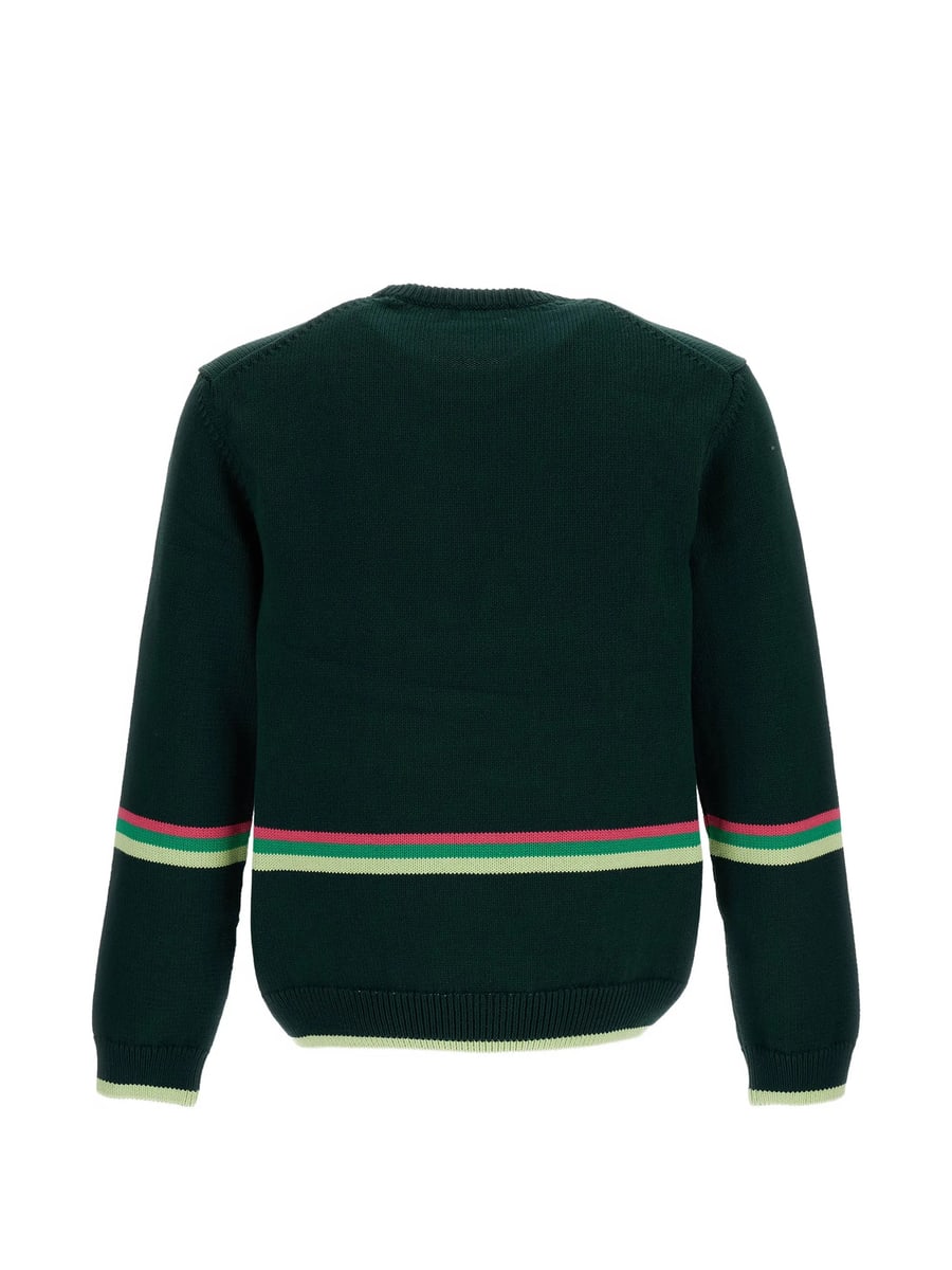 JW Anderson Jw Anderson Lamb-intarsia Striped-trim Sweater, view 2