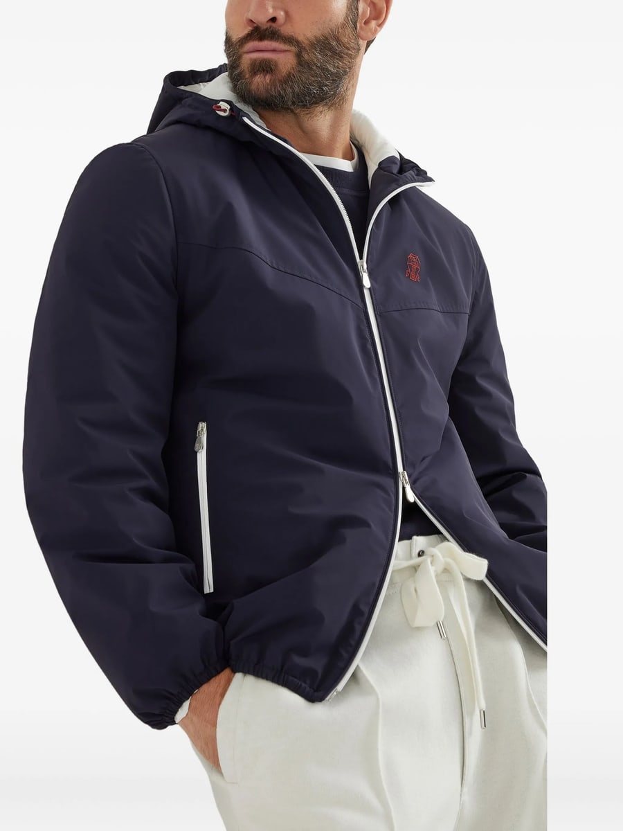 Brunello Cucinelli Brunello Cucinelli Zip-up Bomber Jacket, view 2