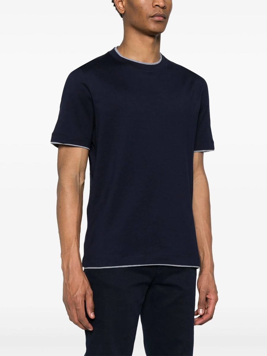 Brunello Cucinelli Brunello Cucinelli Layered-effect T-shirt, view 3