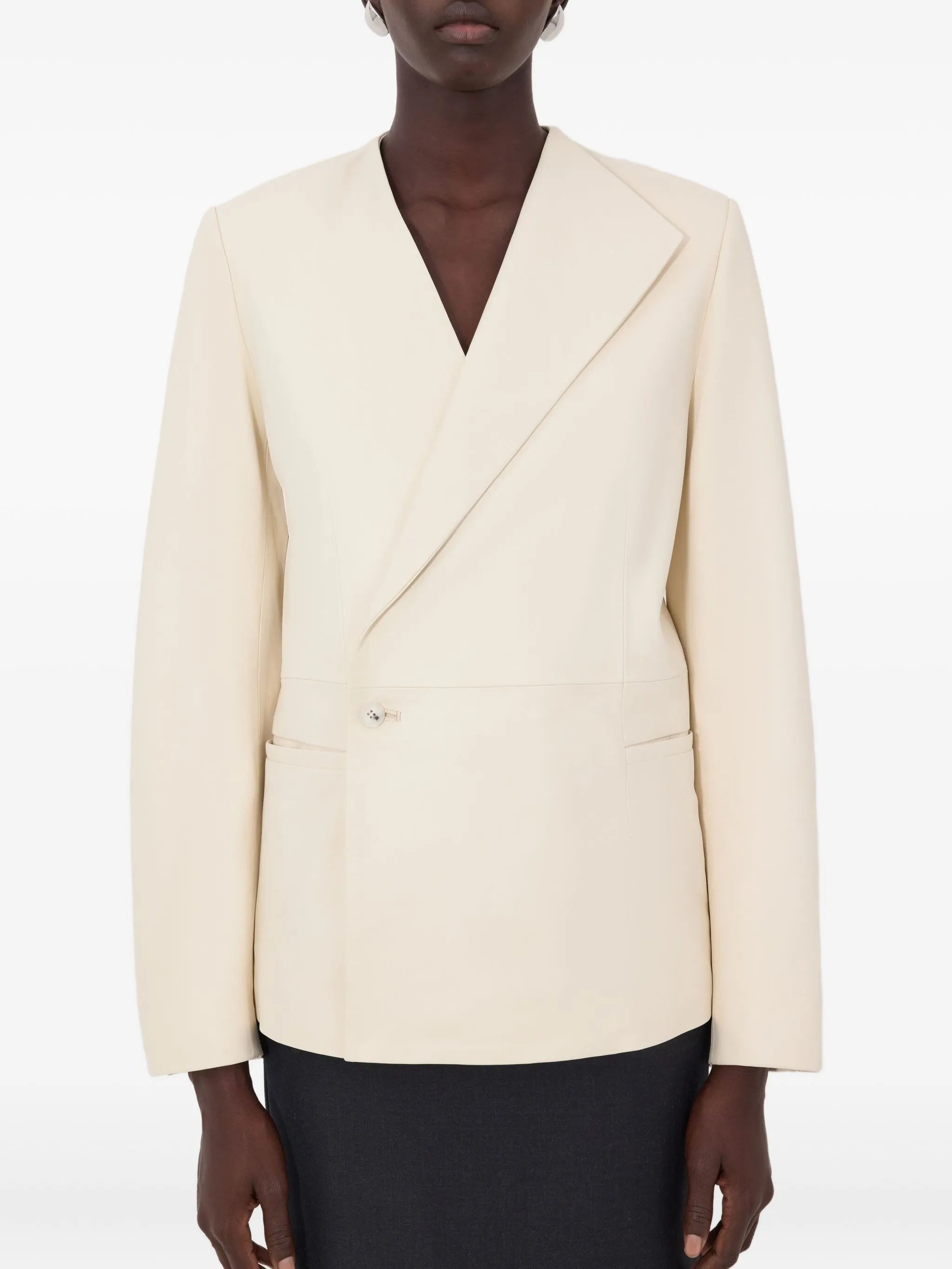 Lou Lou De Saison Lou Lou De Saison Paoli Asymmetric Leather Jacket, view 2