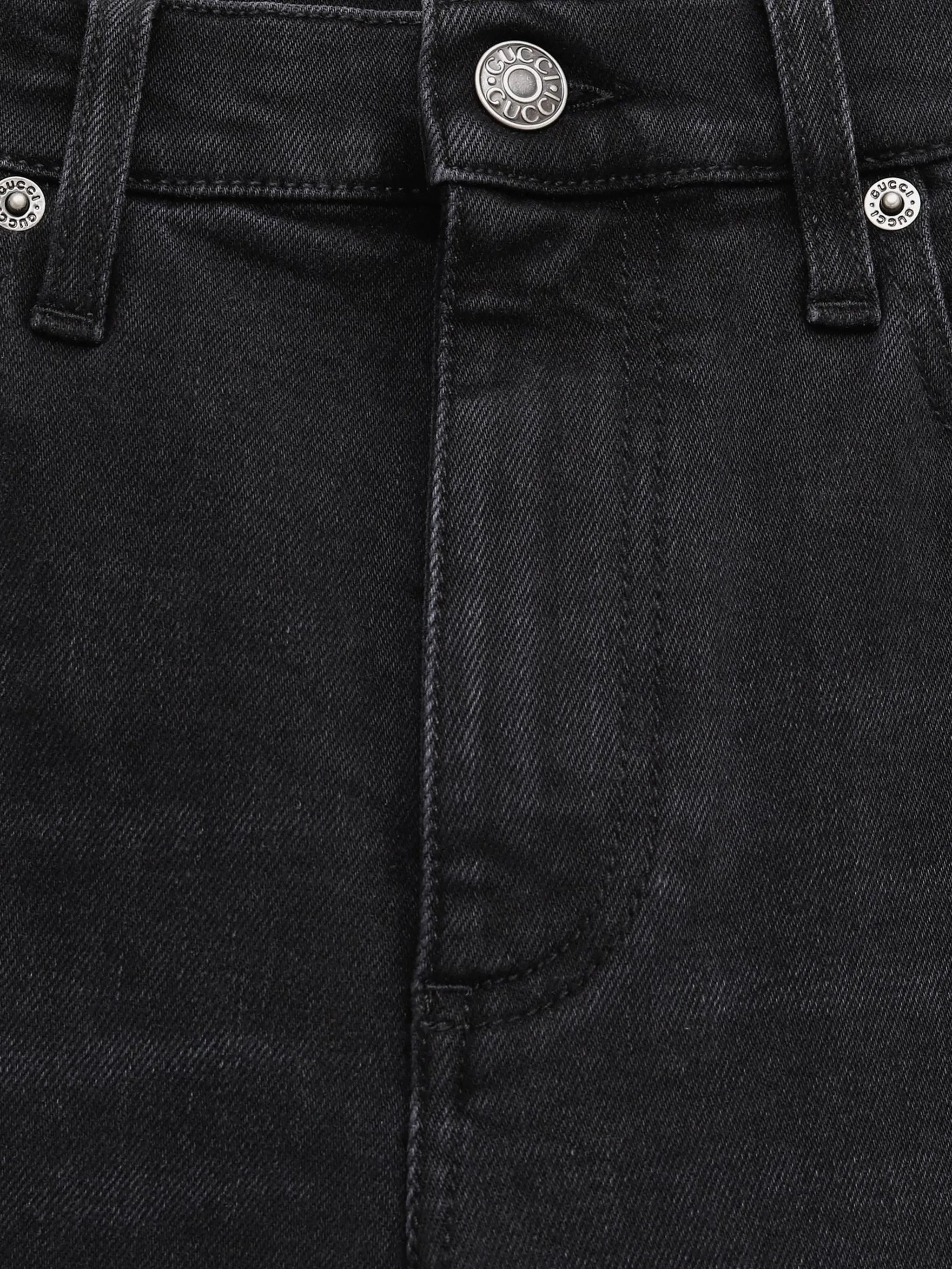 Gucci Gucci Logo-patch Split-hem Jeans, view 2