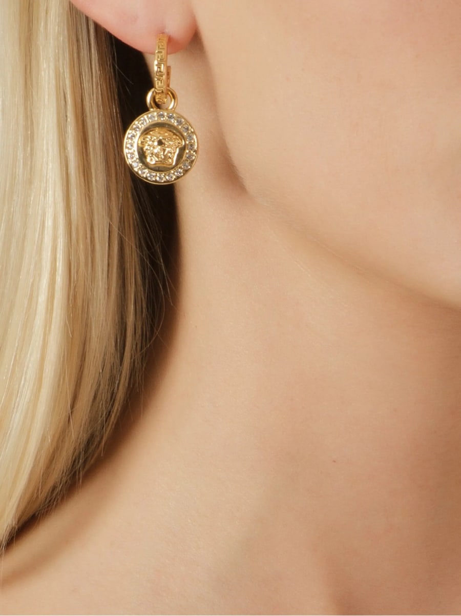 Versace Versace La Medusa Crystal Earrings, view 2