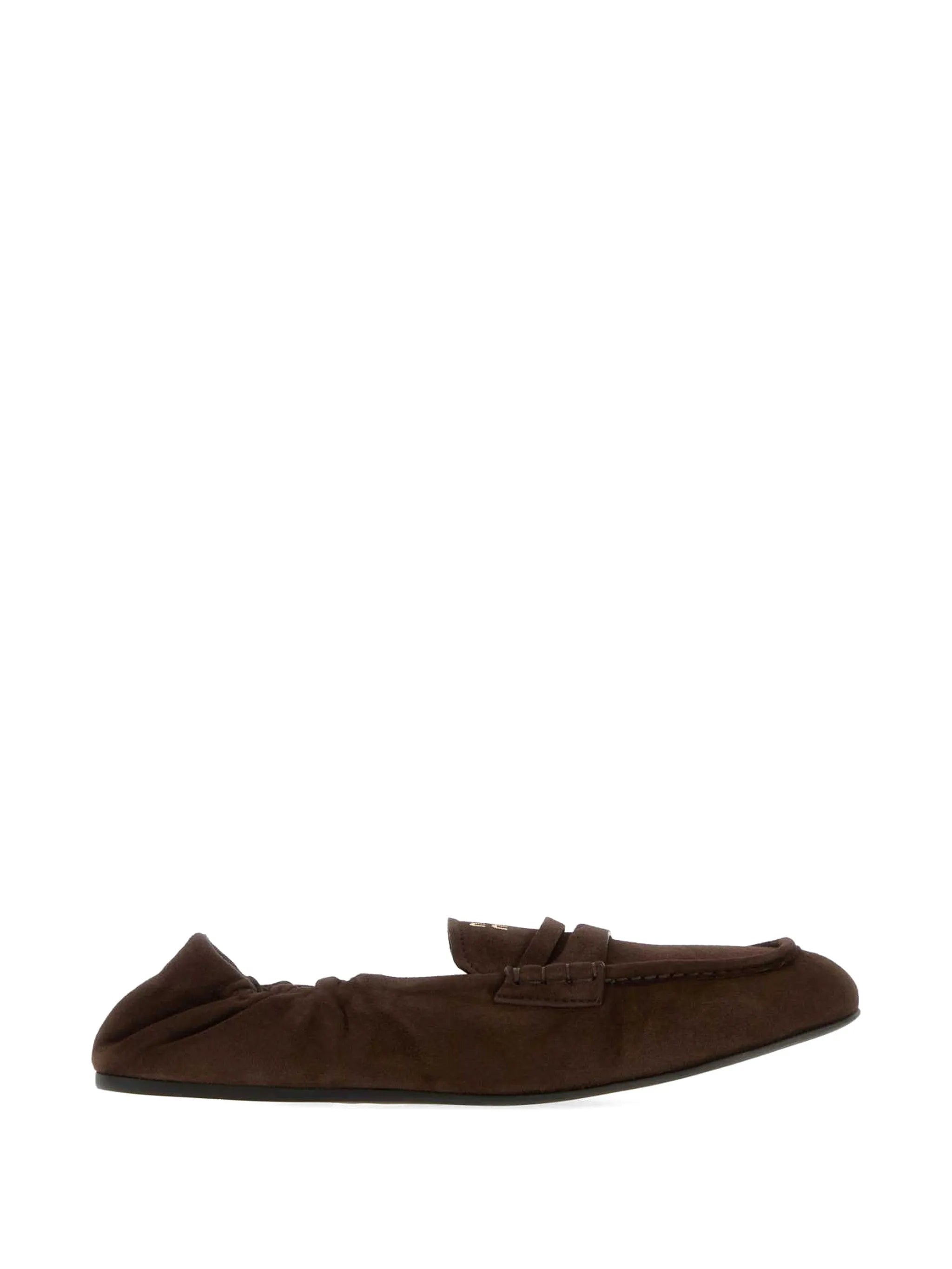 Miu Miu Miu Miu Ruches Suede Loafers