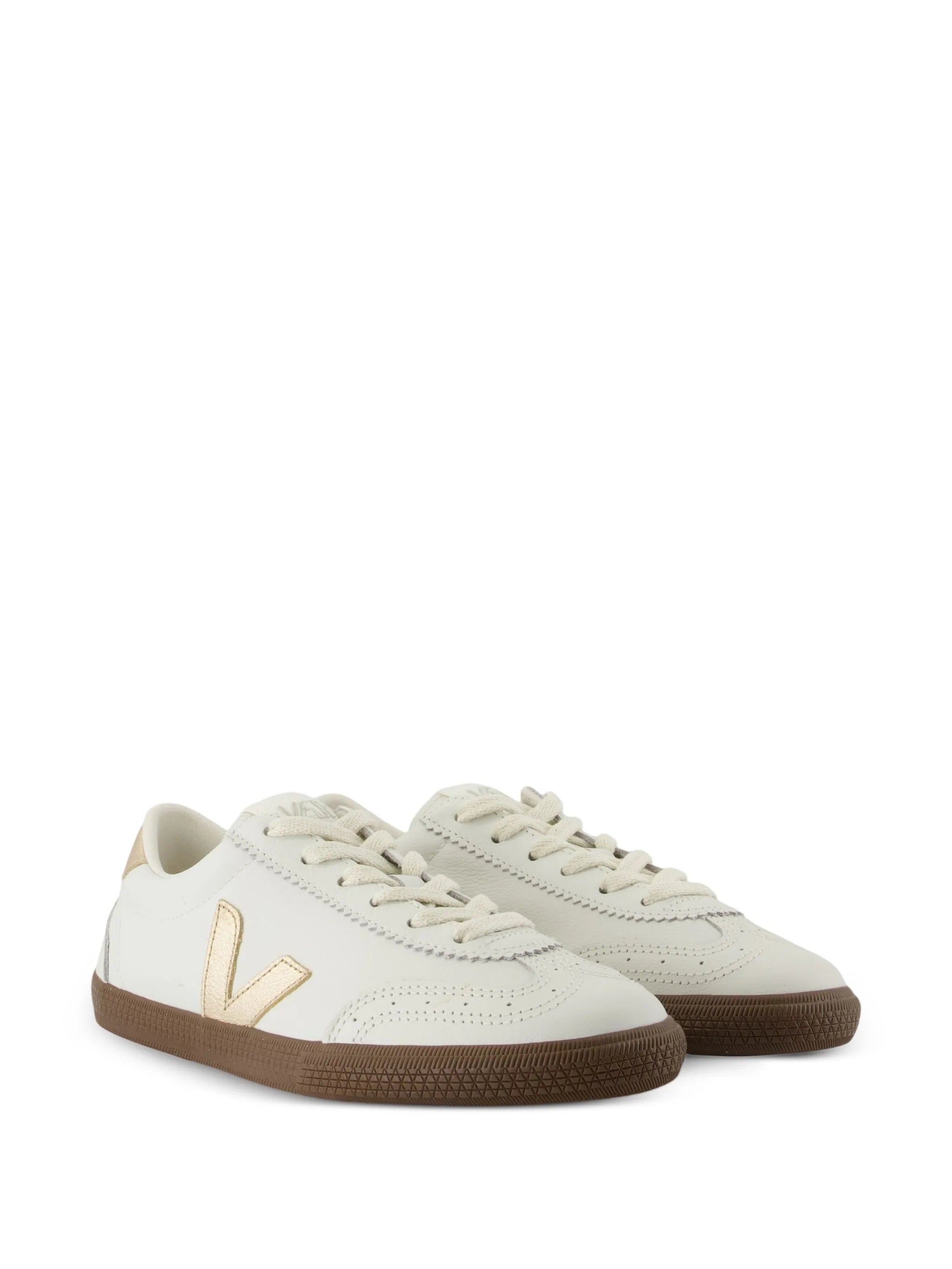 Veja Veja Logo Appliqué Leather Sneakers, view 2