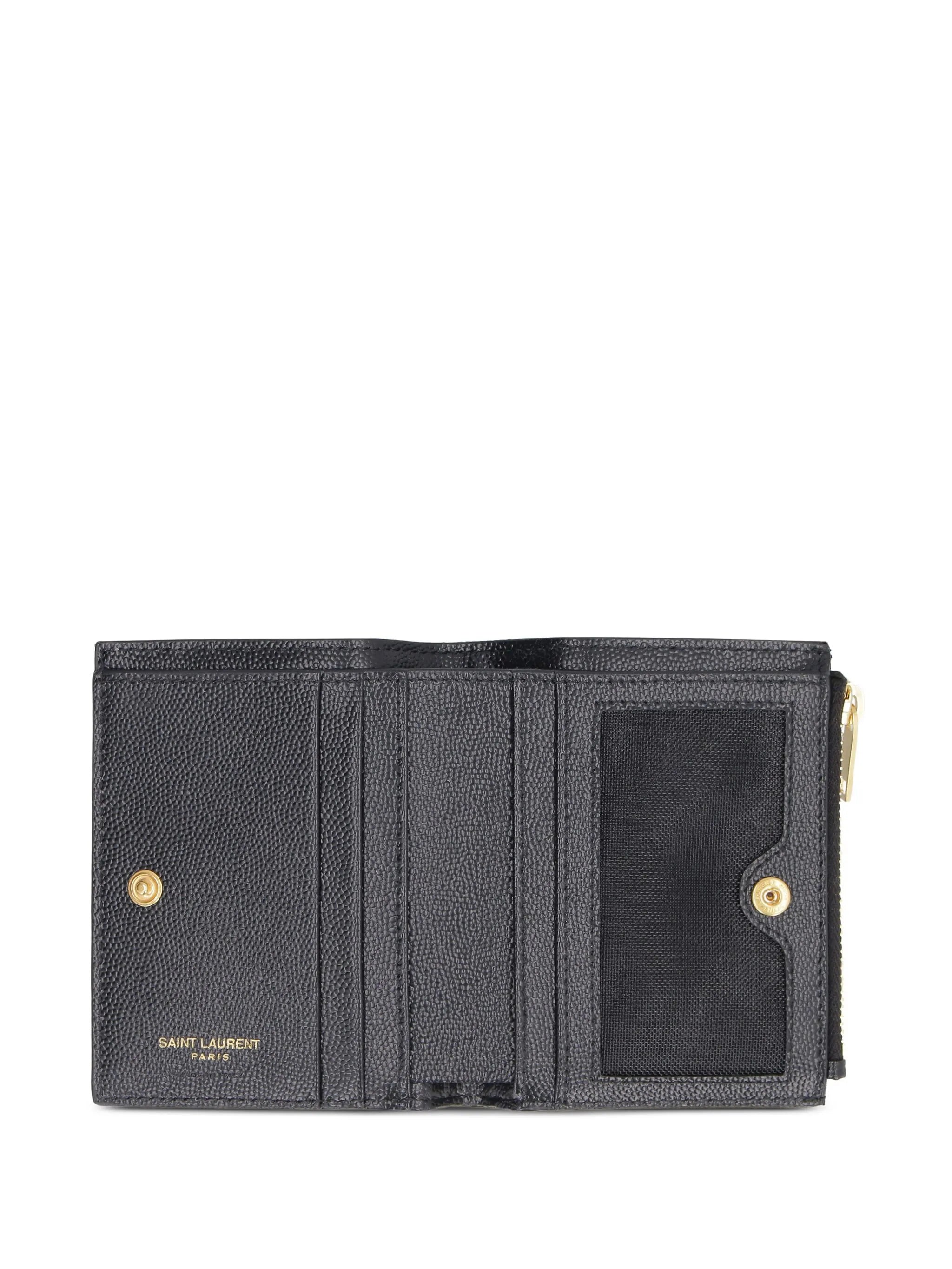 Saint Laurent Saint Laurent Cassandre Quilted Logo Wallet