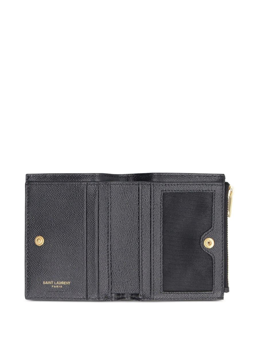 Saint Laurent Saint Laurent Cassandre Quilted Logo Wallet, view 2