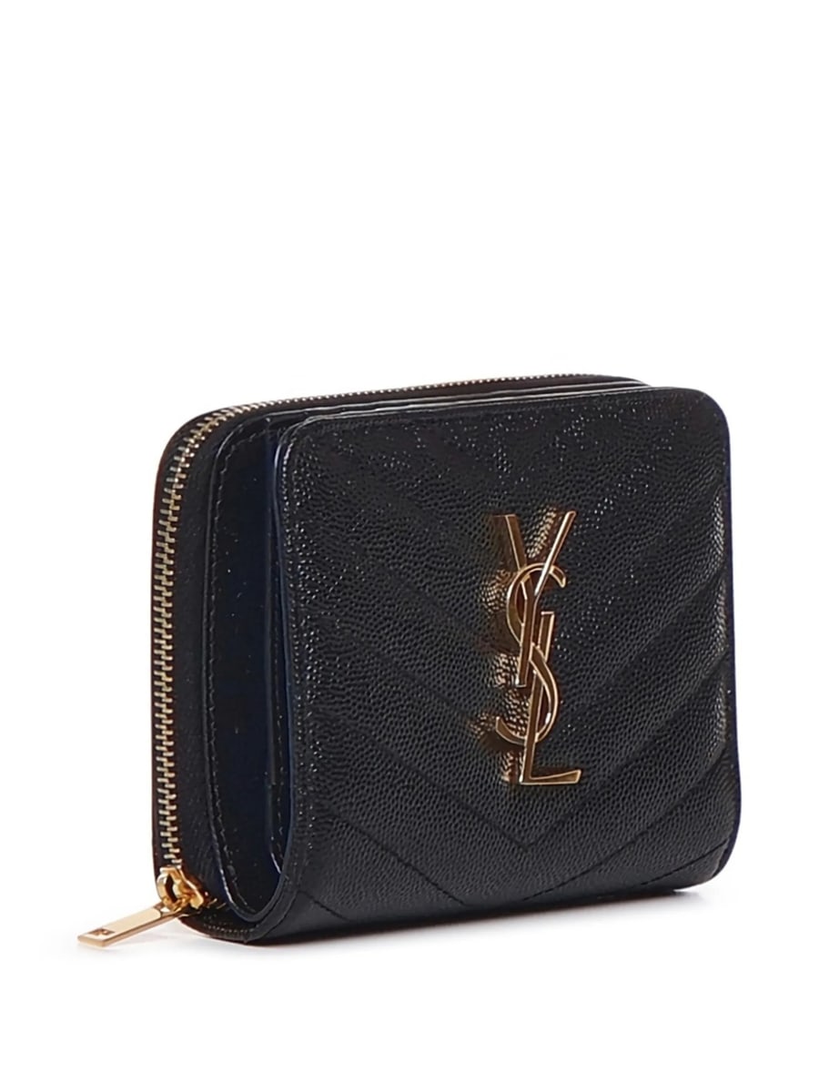 Saint Laurent Saint Laurent Chevron Logo Wallet, view 3