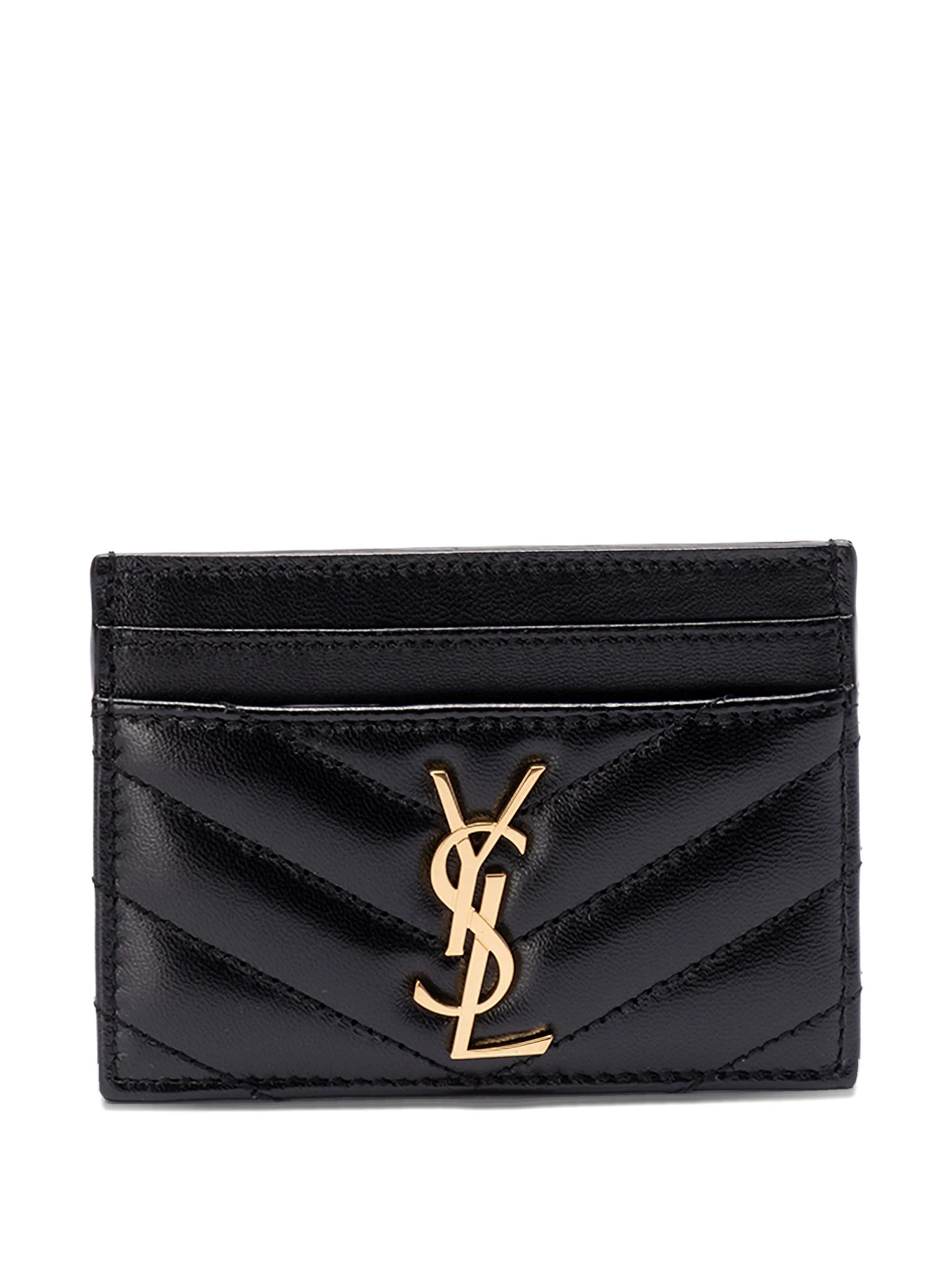Saint Laurent Saint Laurent Cassandre Chevron-quilted Leather Card Holder