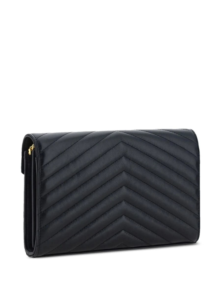 Saint Laurent Saint Laurent Cassandre Leather Chain Wallet, view 2