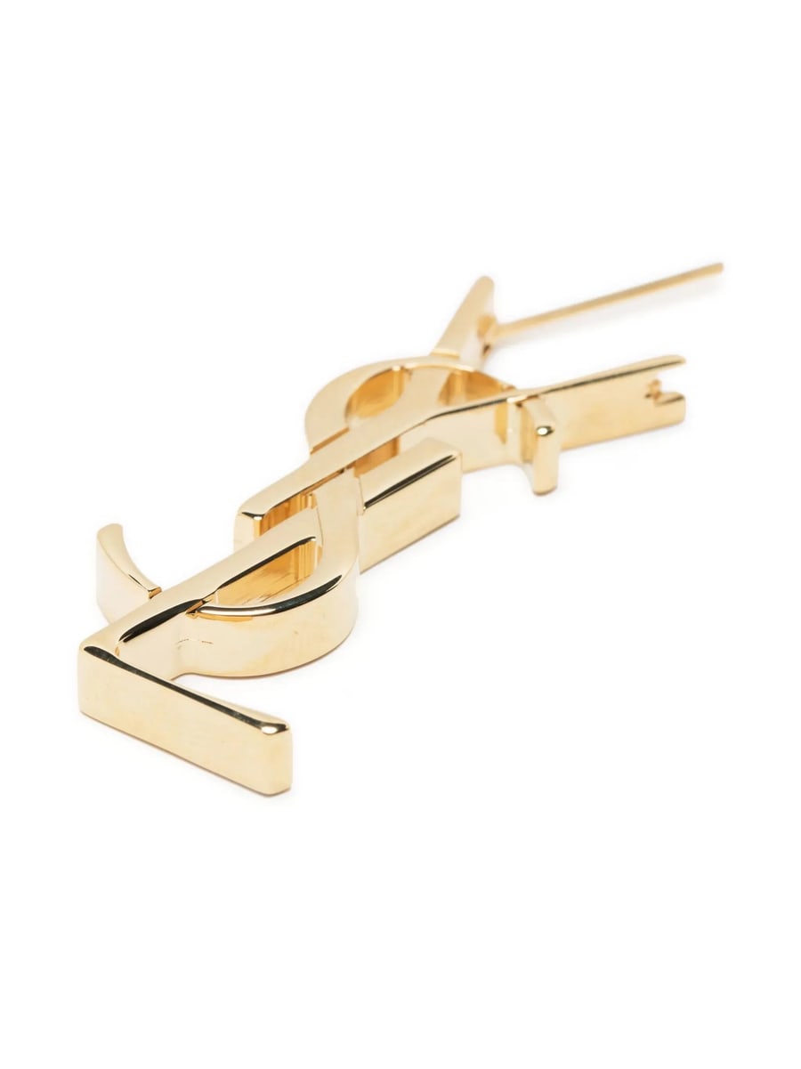 Saint Laurent Saint Laurent Monogram-lettering Earring, view 2
