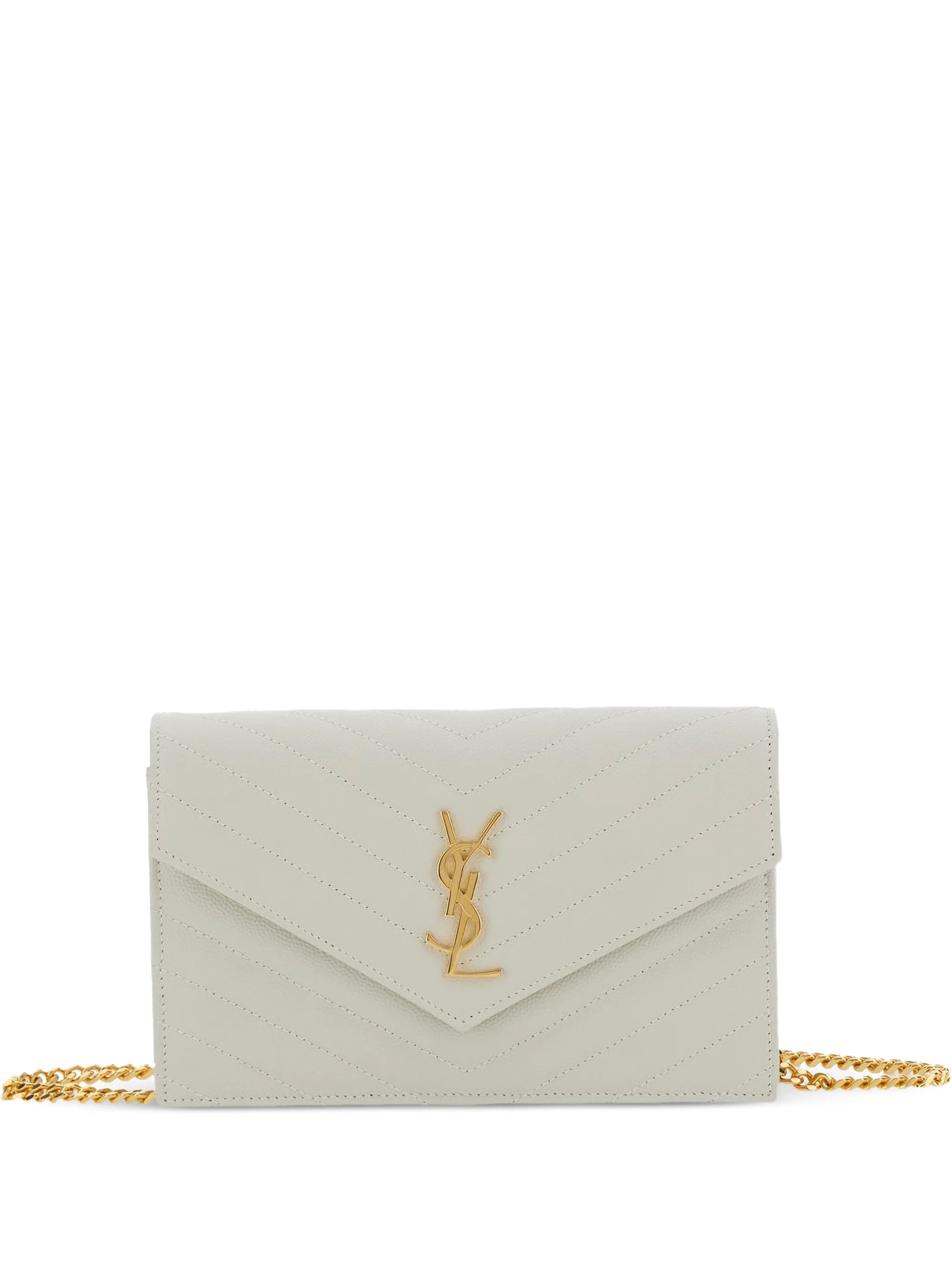 Saint Laurent Saint Laurent Cassandre Envelope Chevron Chain Shoulder Bag