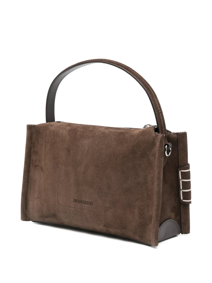 JW Anderson Jw Anderson Small Loafer Suede Top Handle Bag, view 3