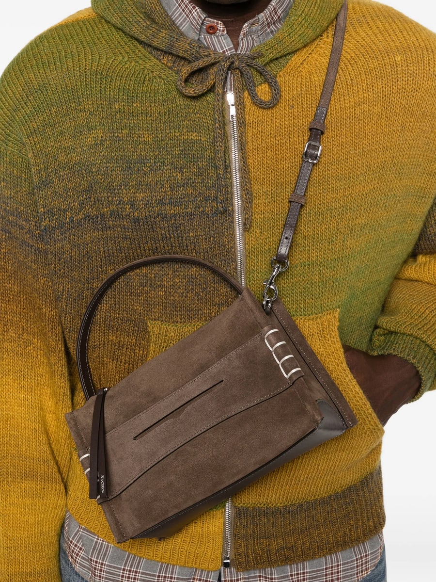 JW Anderson Jw Anderson Small Loafer Suede Top Handle Bag, view 4