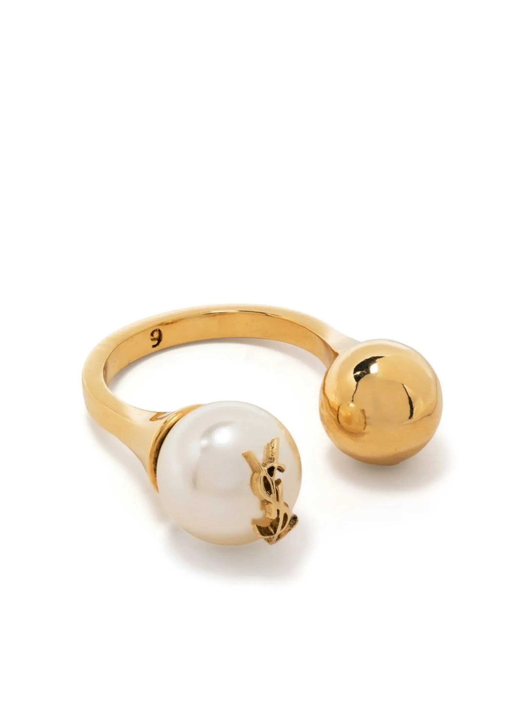 Saint Laurent Saint Laurent Cassandre Pearl Ball Ring