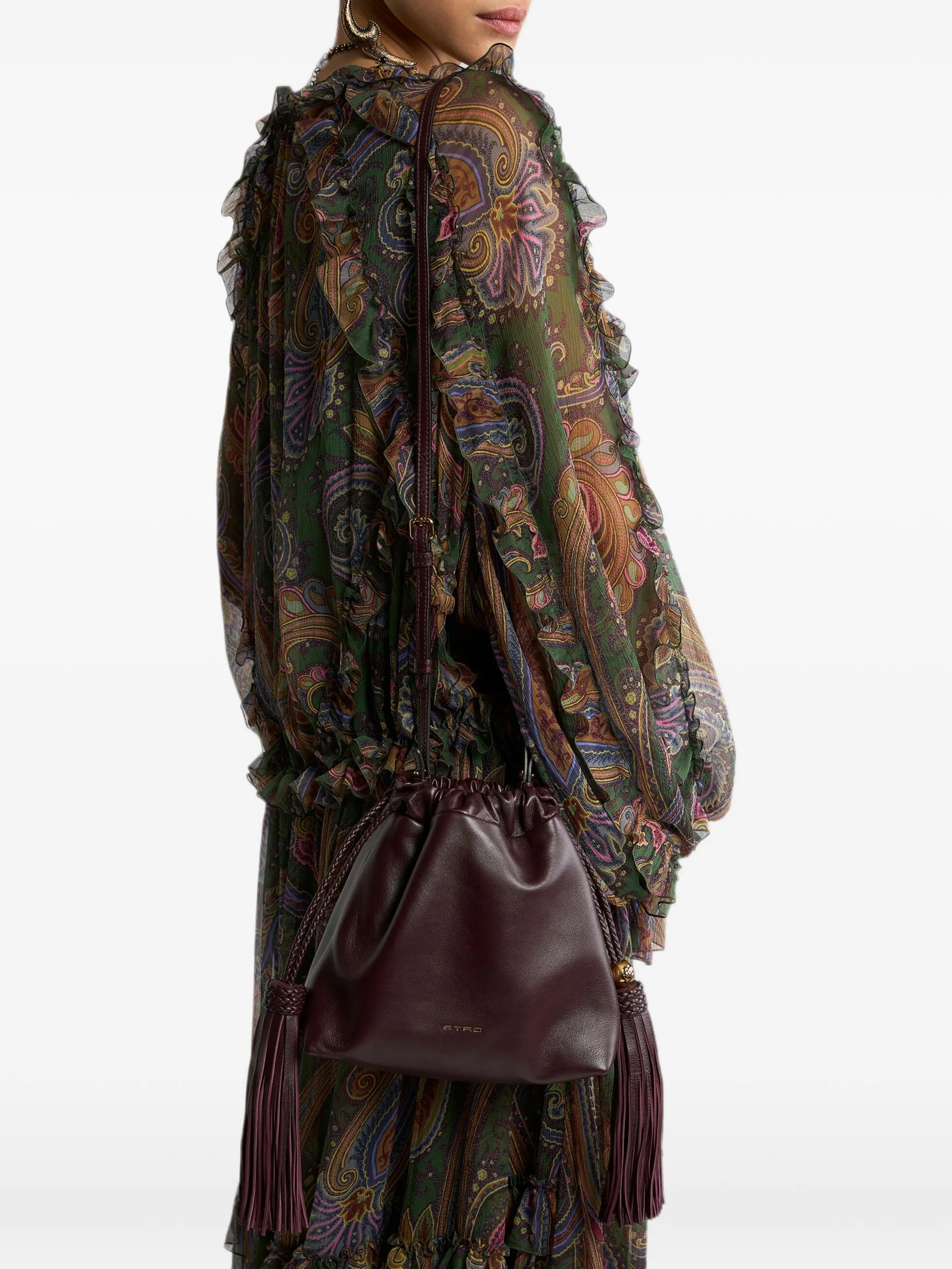 Etro Etro Mini Leather Kalispera Bag With Tassels, view 2