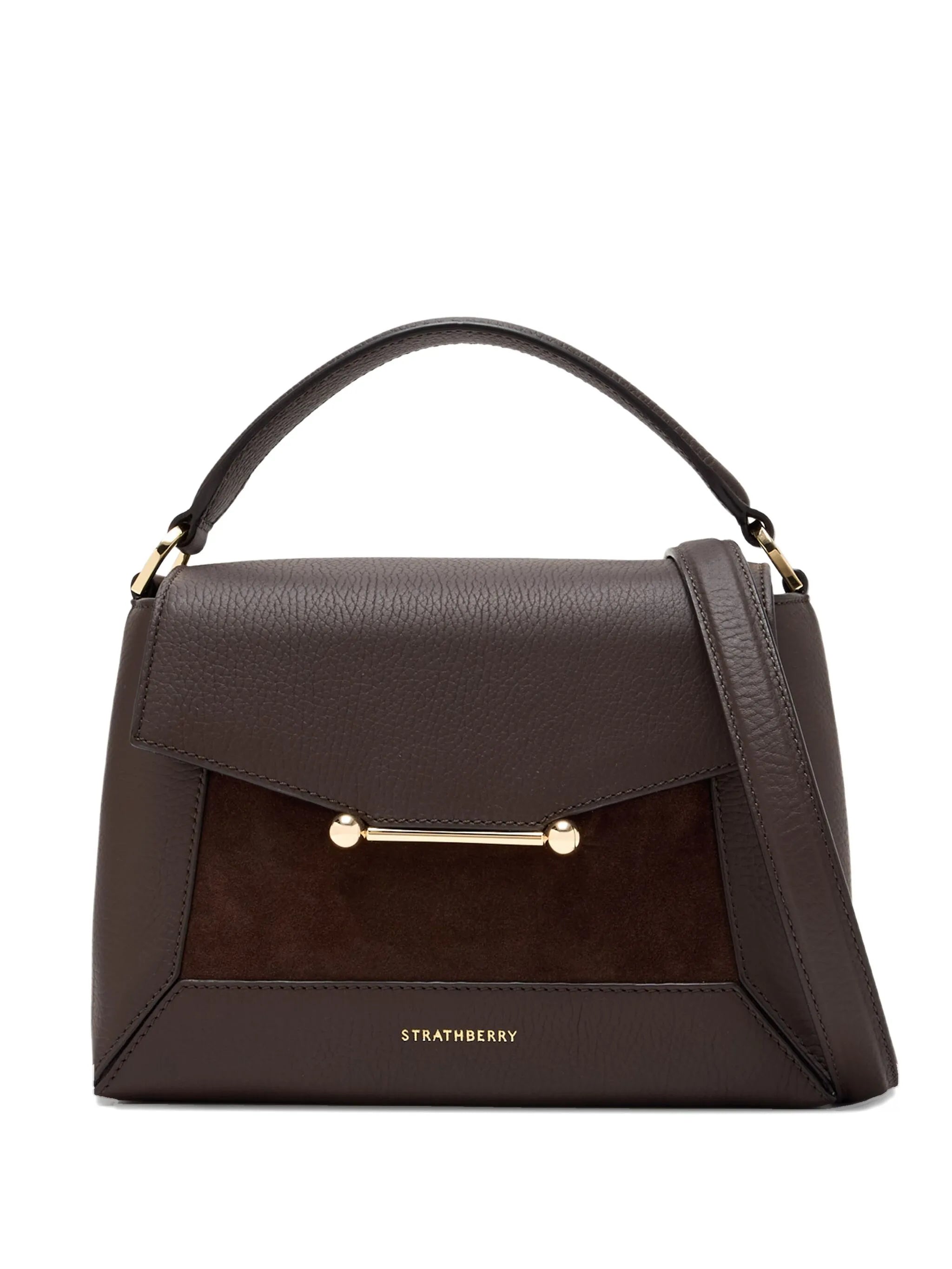 Strathberry Strathberry Small Mosaic Leather Suede Tote Bag