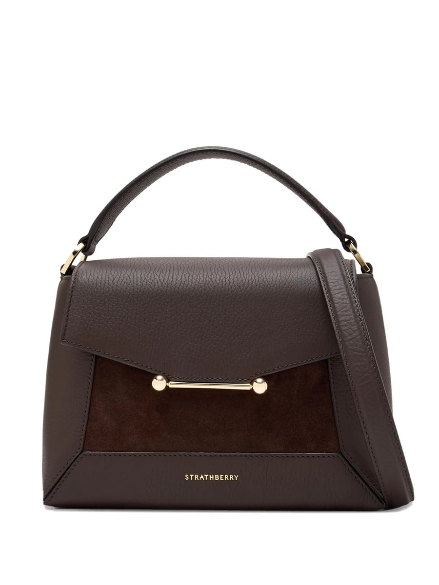 Strathberry Strathberry Small Mosaic Leather Suede Tote Bag