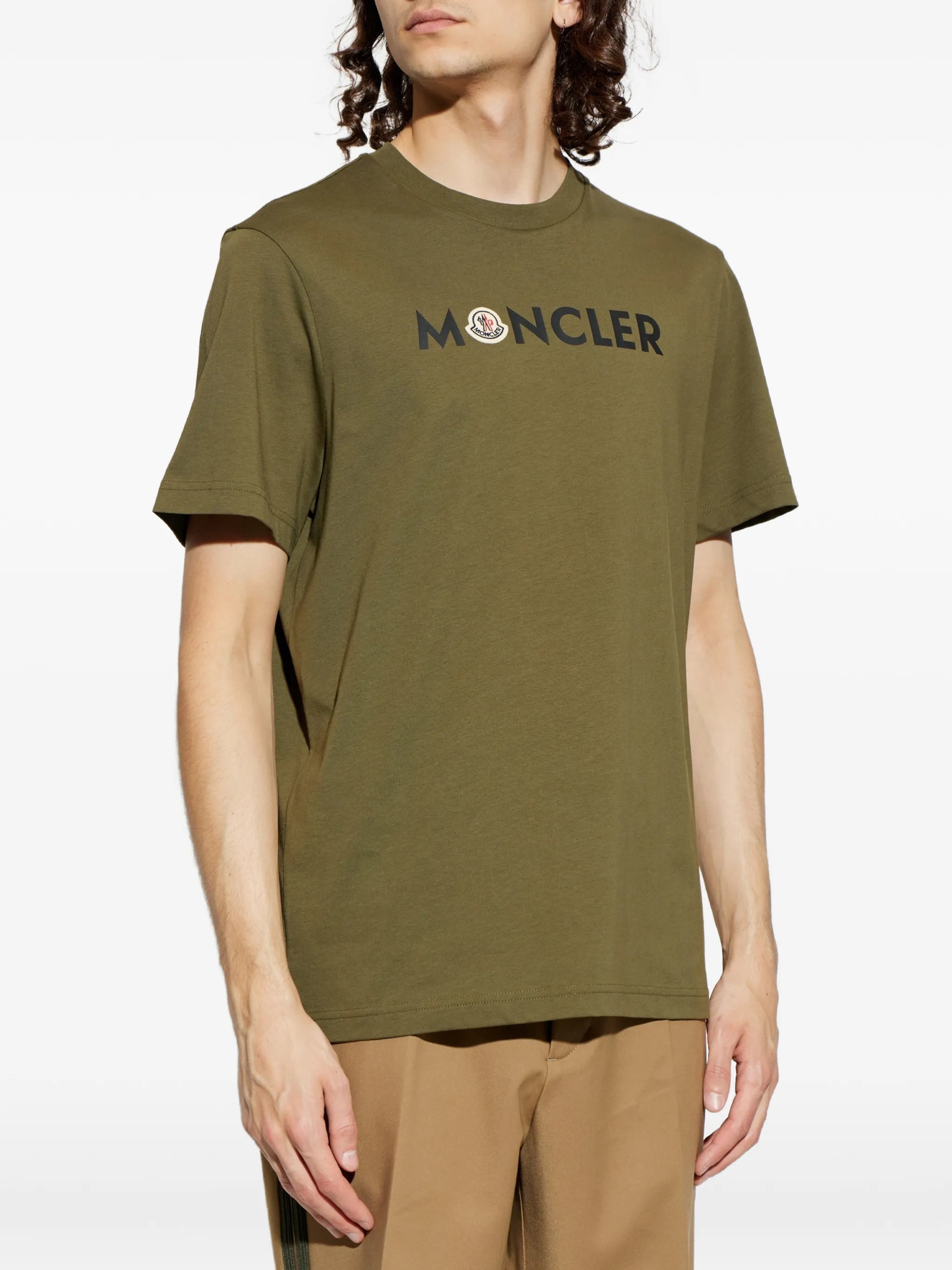 Moncler Moncler Logo Cotton T-shirt, view 2