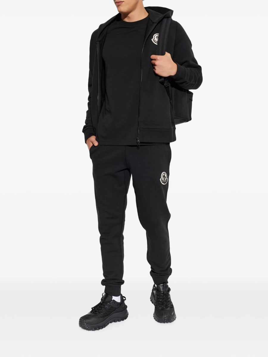 Moncler Moncler Logo-patch Zip-up Hoodie, view 3