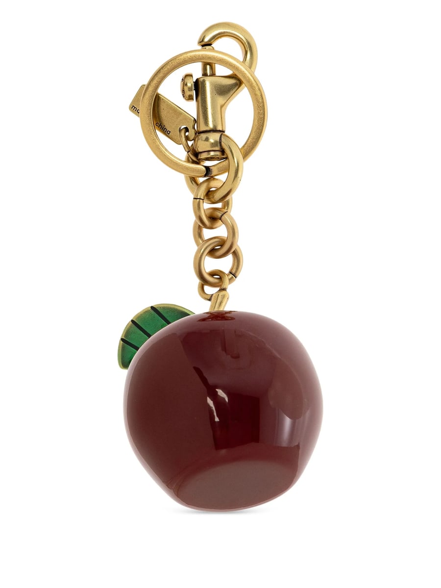 Coach Coach Small Apple-motif Bag Charm, view 3