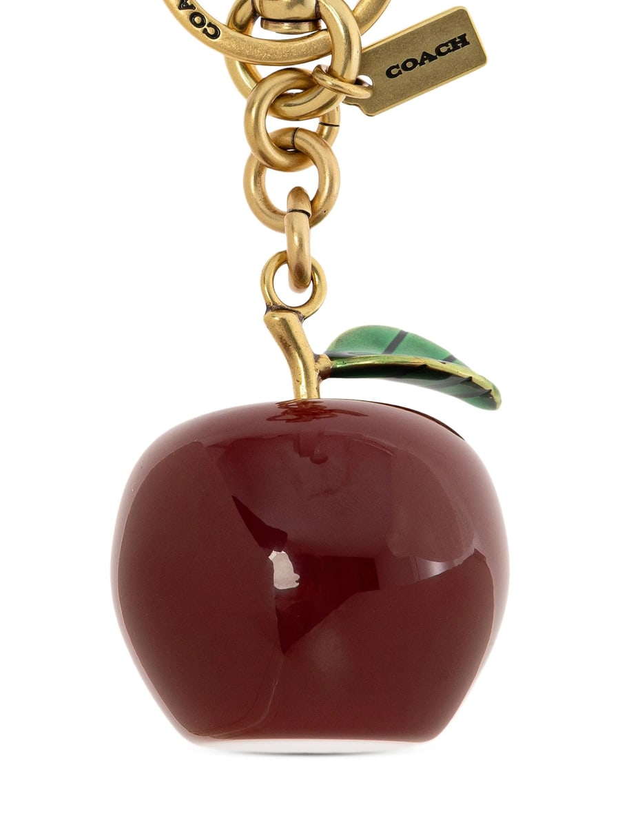 Coach Coach Small Apple-motif Bag Charm, view 4