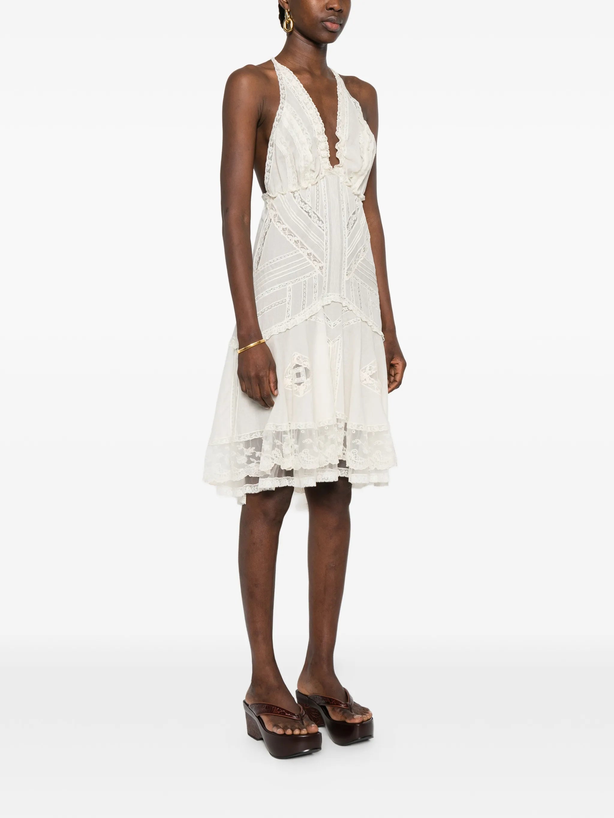 Ermanno Scervino Ermanno Scervino Lace-detail Mini Dress, view 2