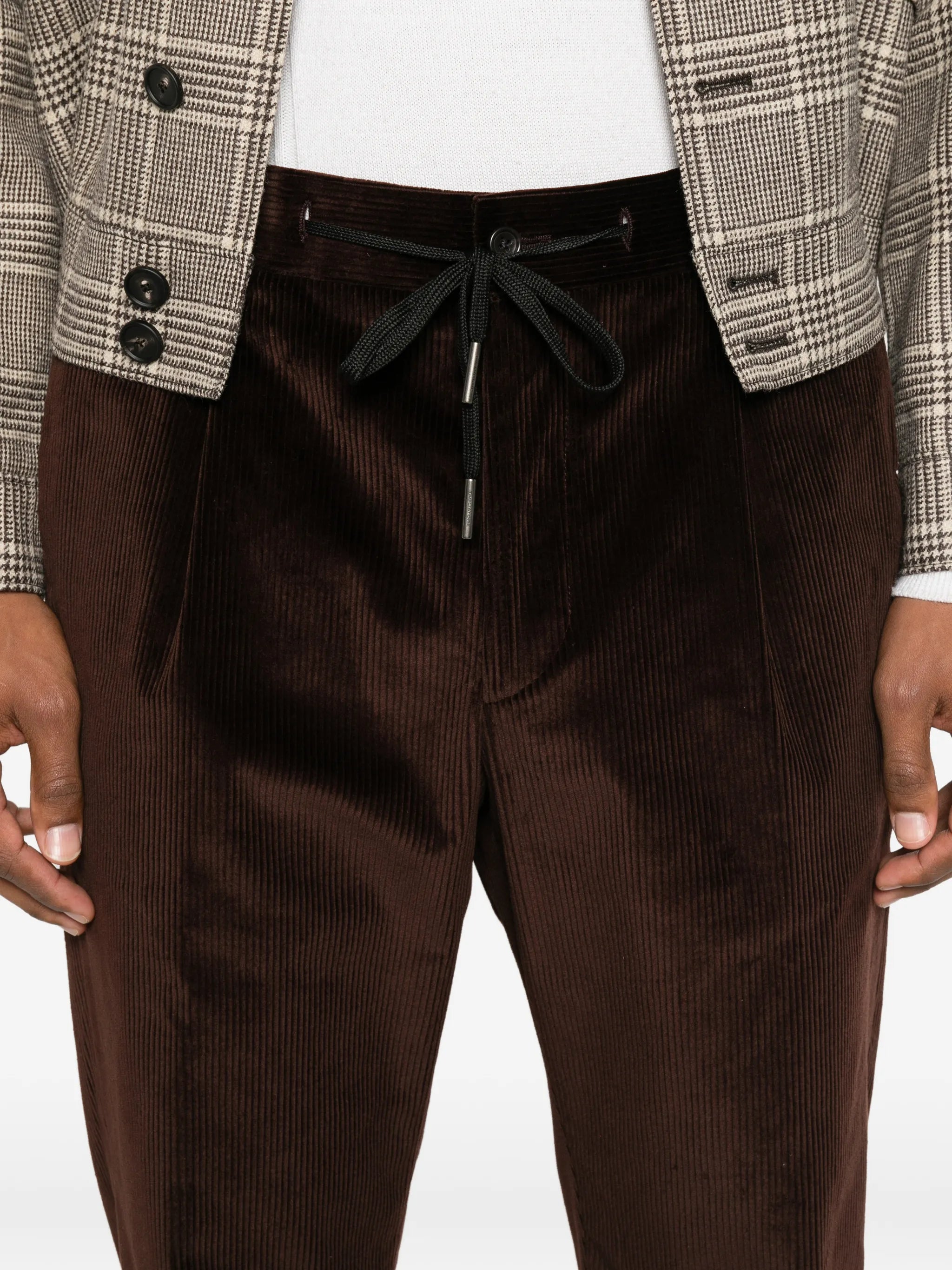 Tagliatore Tagliatore Corduroy Drawstring Trousers, view 2