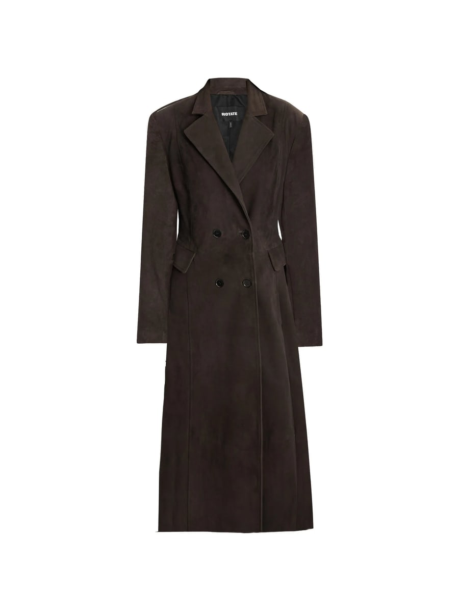 Rotate Rotate Double-breasted Suede Coat