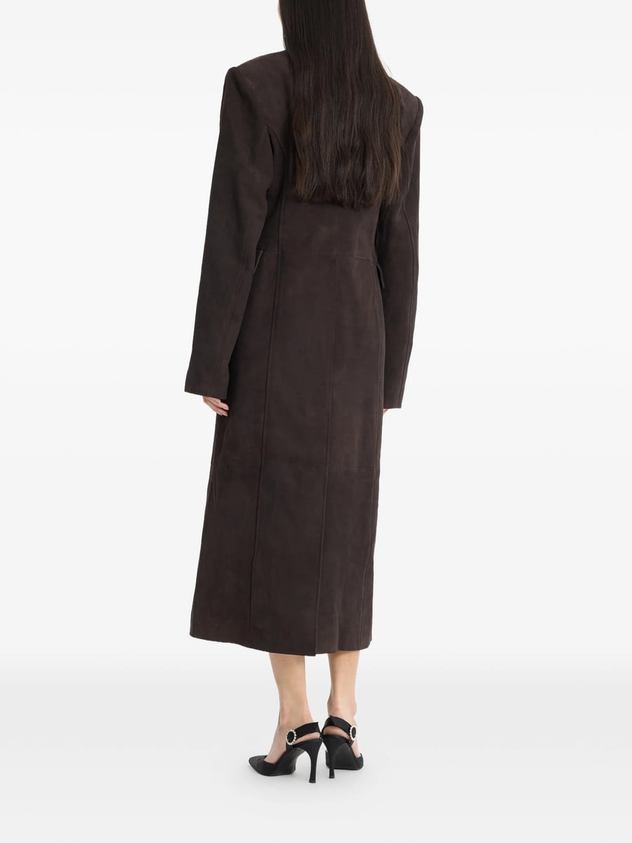 Rotate Rotate Double-breasted Suede Coat, view 2