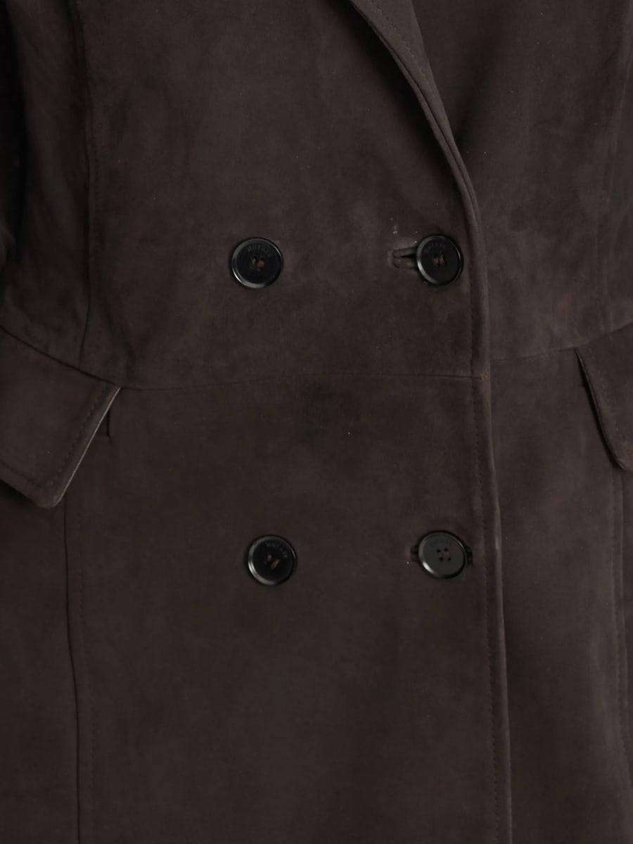 Rotate Rotate Double-breasted Suede Coat, view 3