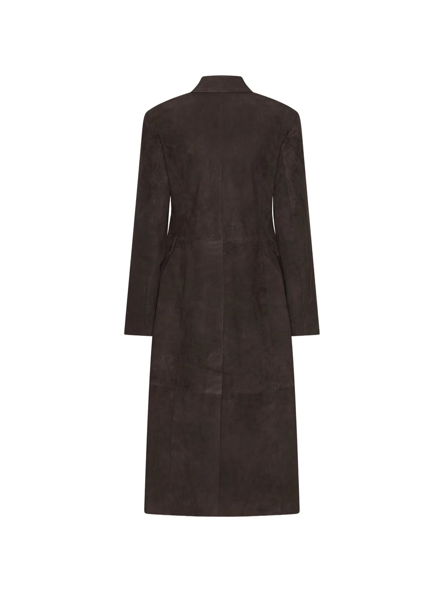 Rotate Rotate Double-breasted Suede Coat, view 4