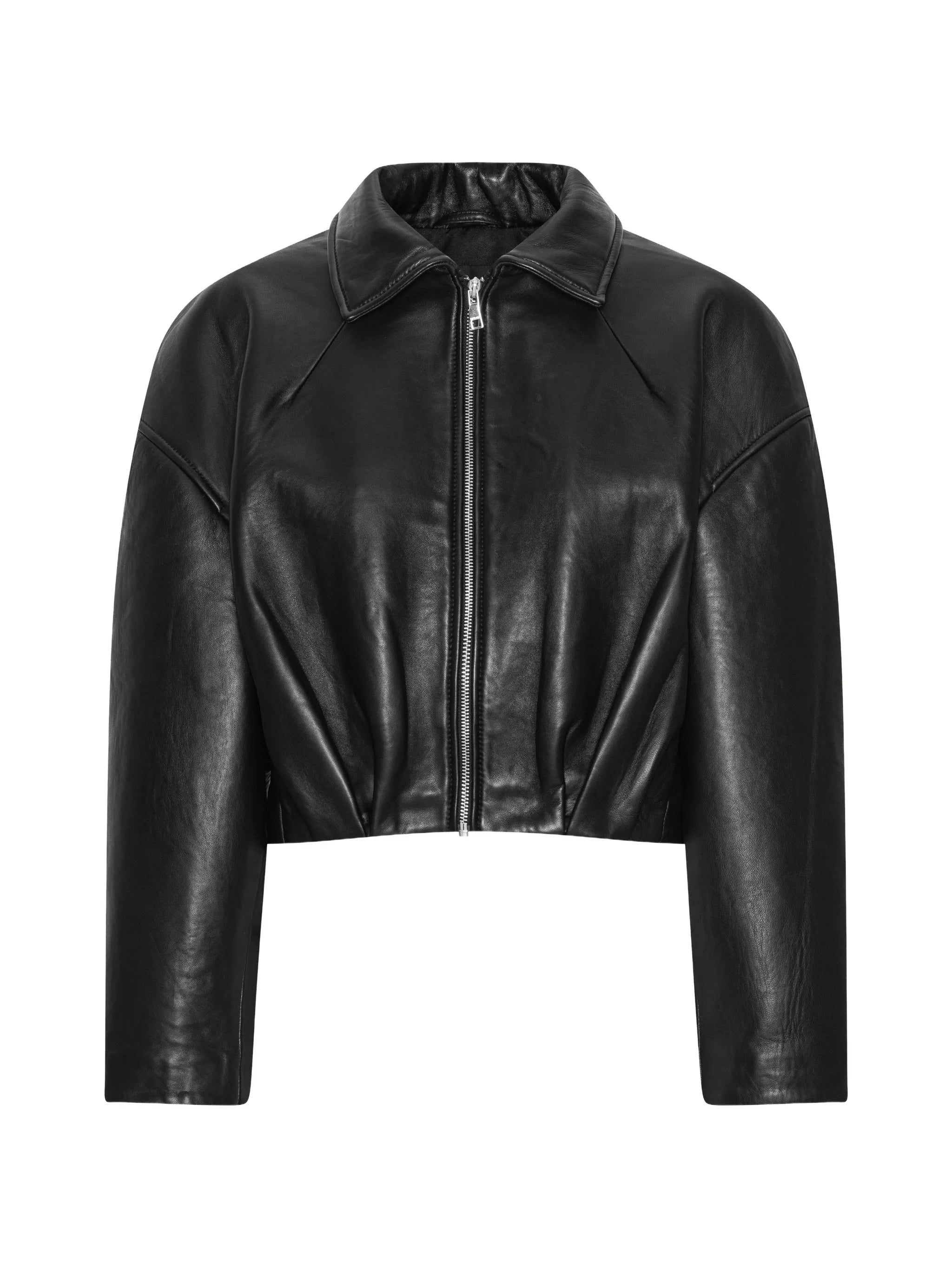 Rotate Rotate Boxy Leather Jacket