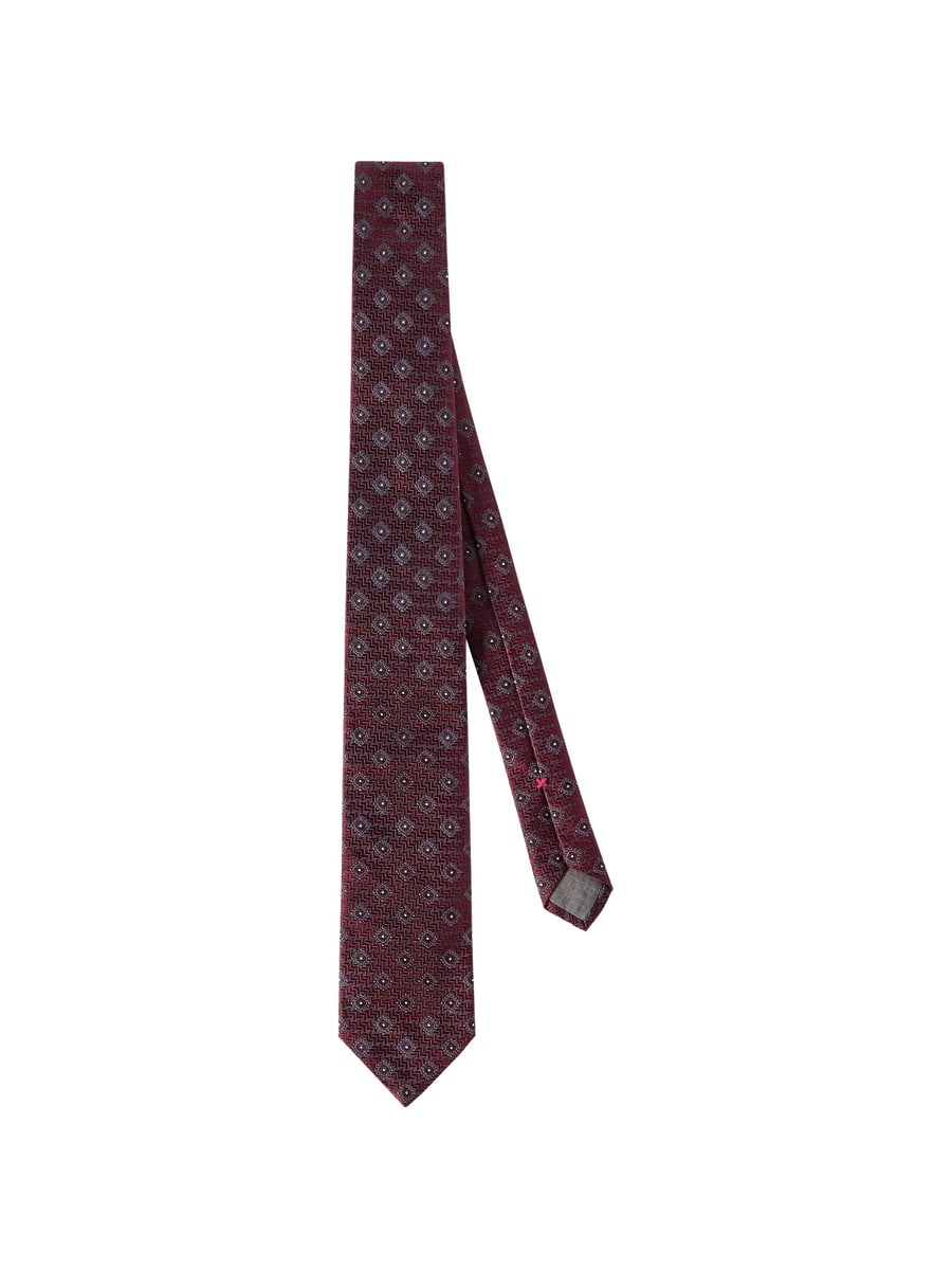 Brunello Cucinelli Brunello Cucinelli Silk Tie With Geometric Pattern