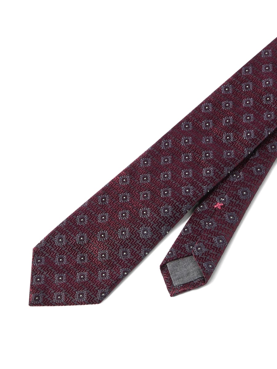 Brunello Cucinelli Brunello Cucinelli Silk Tie With Geometric Pattern, view 2