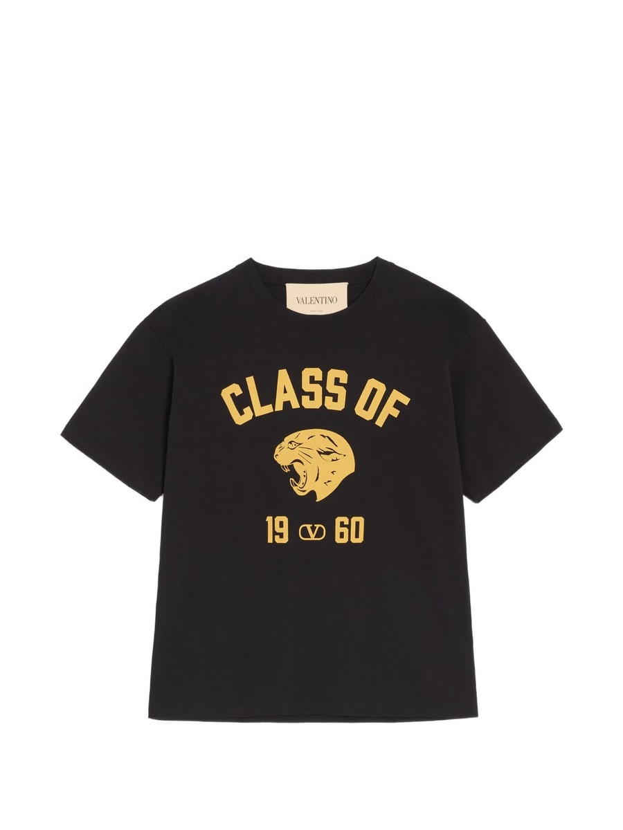 Valentino Valentino Cotton T-Shirt With Panther Print