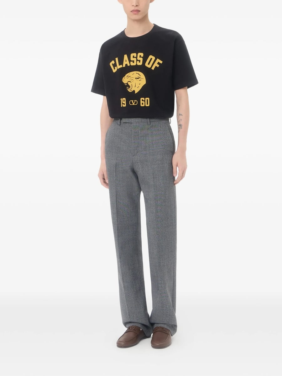Valentino Valentino Cotton T-Shirt With Panther Print, view 5