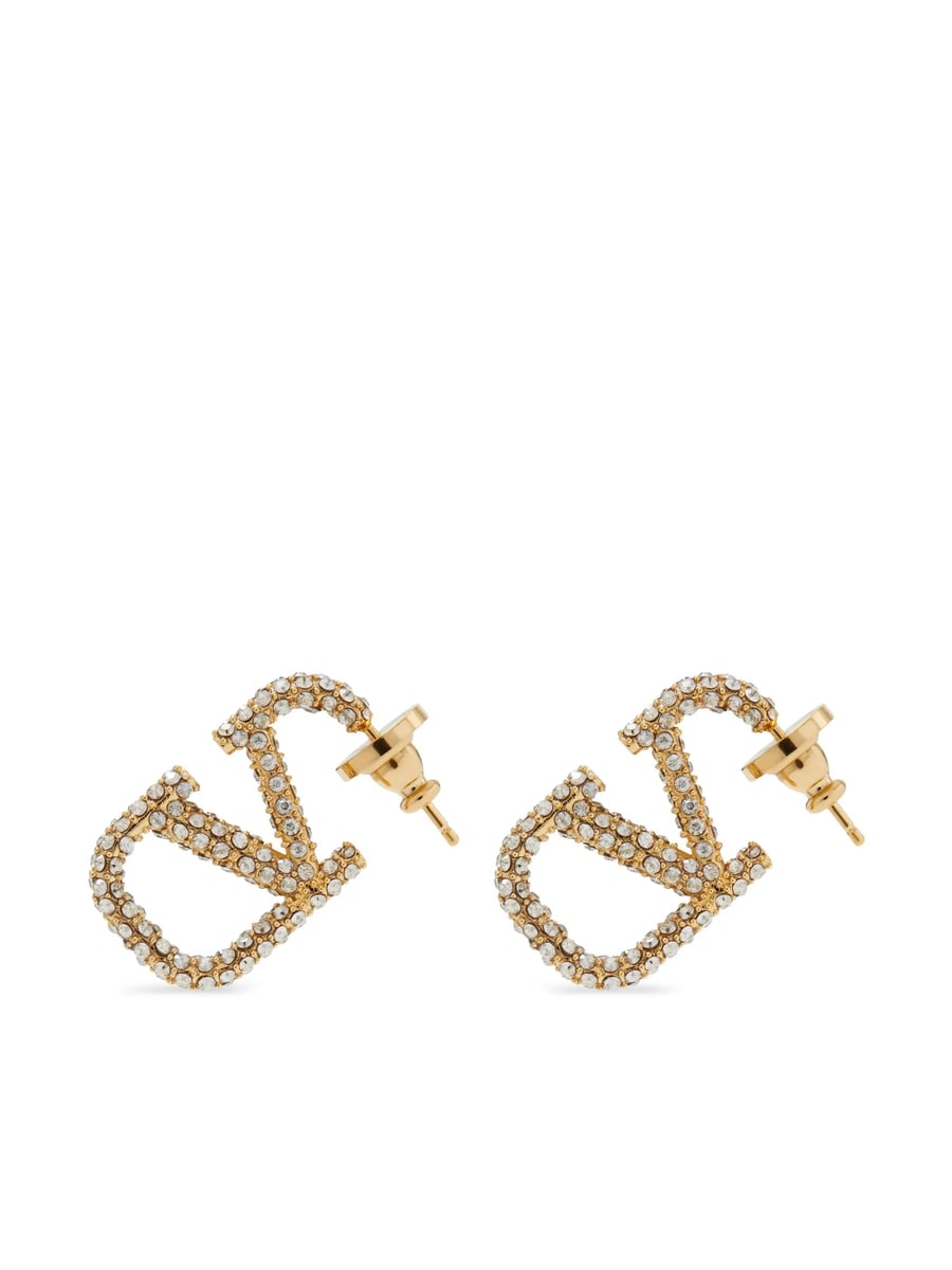 Valentino Garavani Valentino Garavani VLogo Swarovski Crystal Earrings