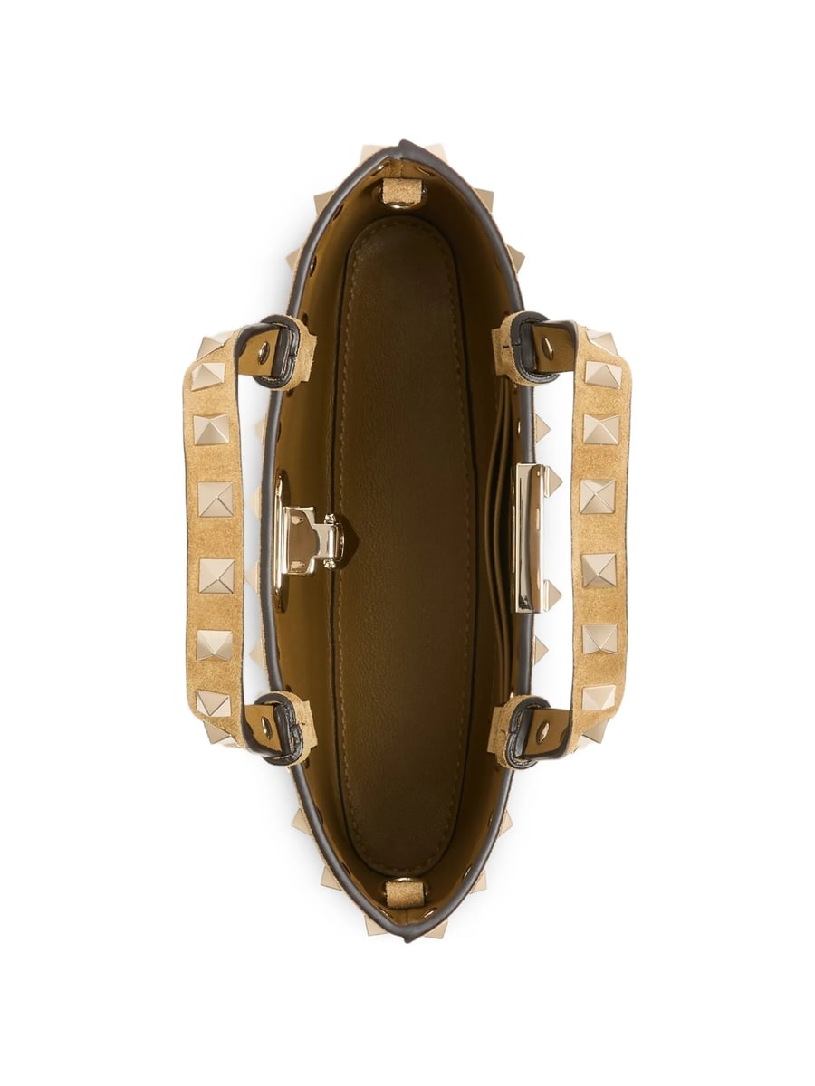Valentino Garavani Valentino Garavani Rockstud Mini Suede Shopping Bag, view 4