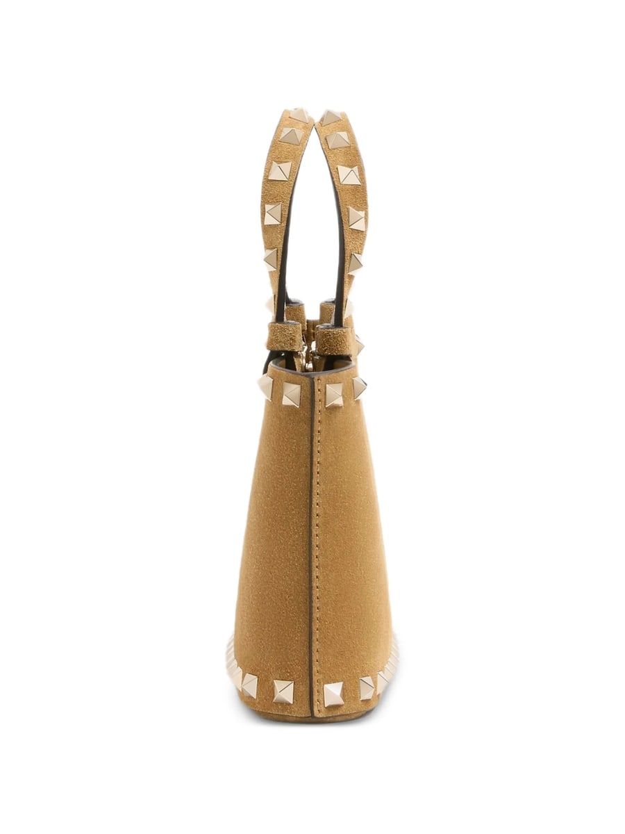 Valentino Garavani Valentino Garavani Rockstud Mini Suede Shopping Bag, view 5