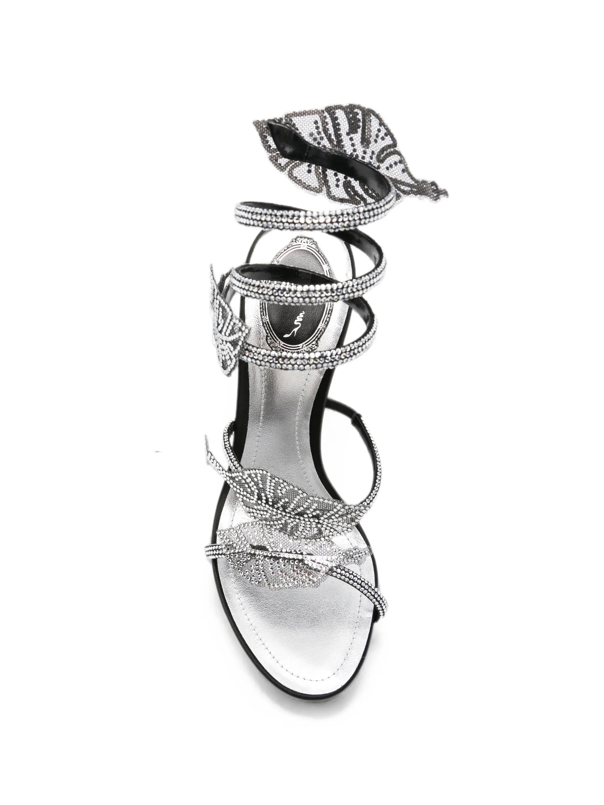 Caovilla Caovilla Leaf Crystal-embellished Heeled Sandals, view 2