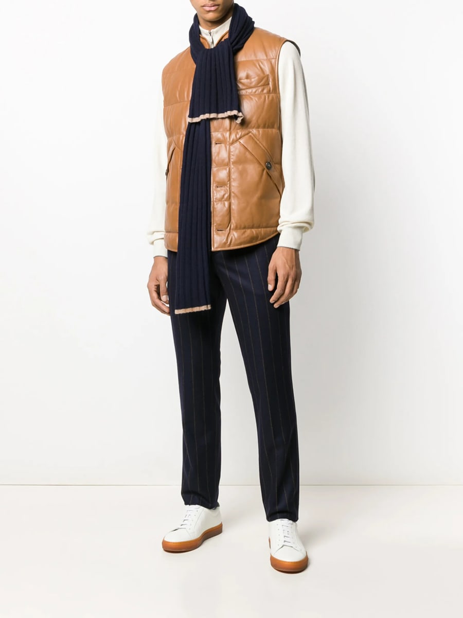 Brunello Cucinelli Brunello Cucinelli Ribbed Knit Scarf, view 2