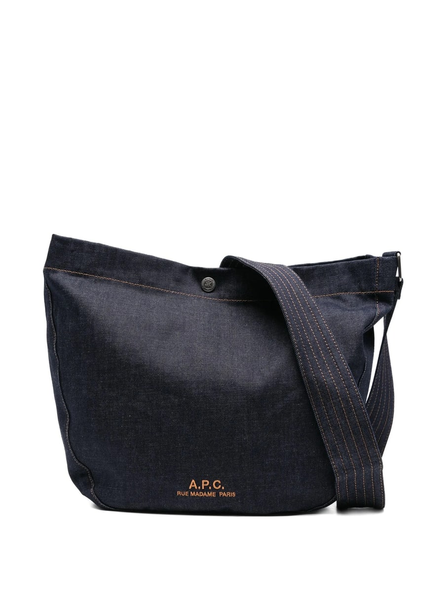 A.P.C. A.p.c. Medium Denim Crossbody Bag