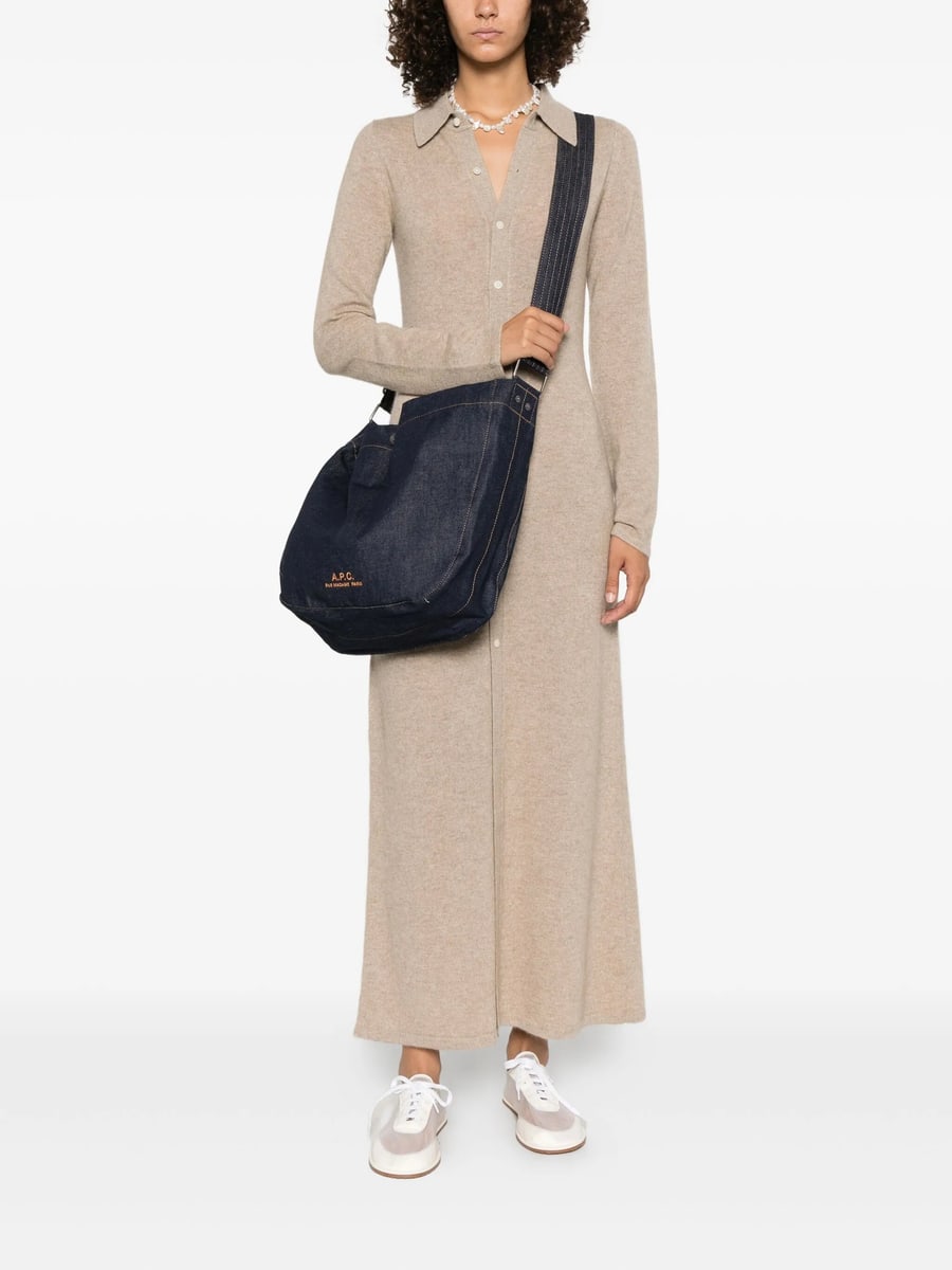 A.P.C. A.p.c. Medium Denim Crossbody Bag, view 2