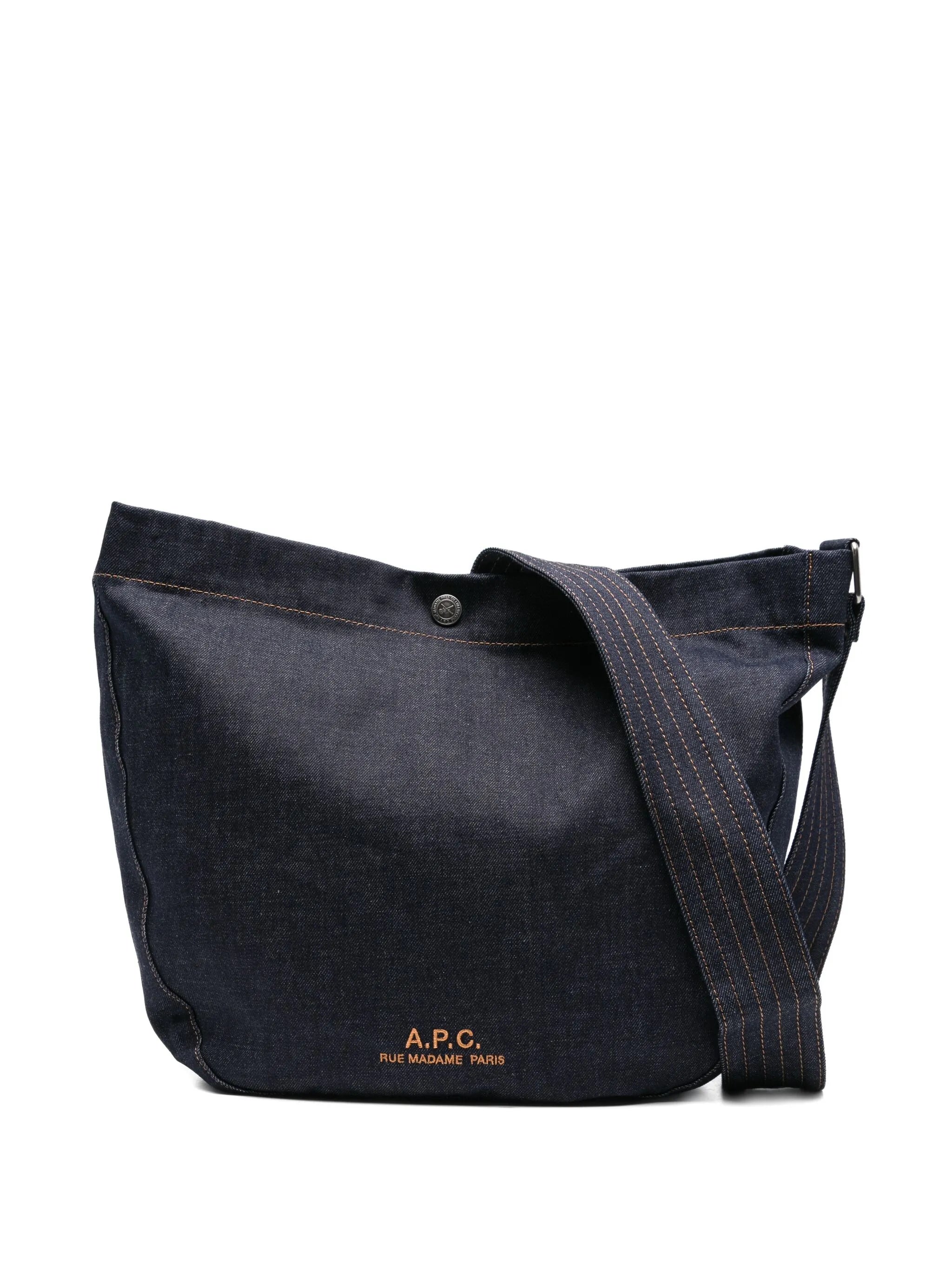 A.P.C. A.p.c. Medium Denim Crossbody Bag
