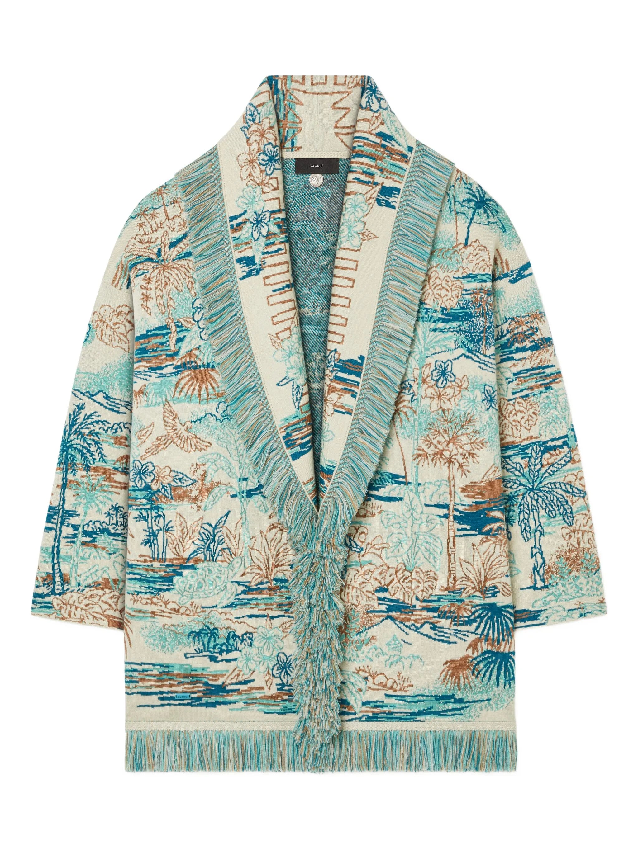 Alanui Alanui Lost In The Blue Fringed Cardigan